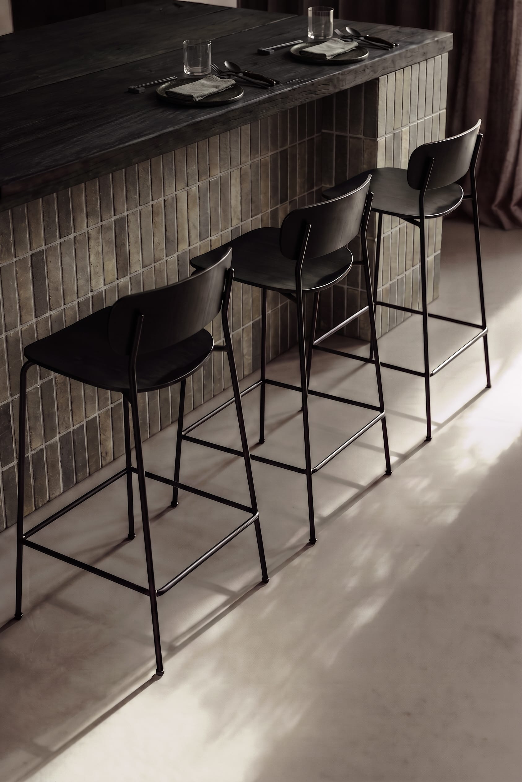 Japanese Restaurant concept — bar counter